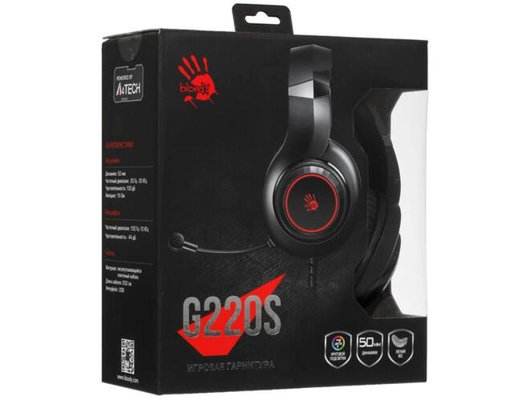 Игровые наушники проводные A4Tech Bloody G220S черный (G220S USB/ BLACK)